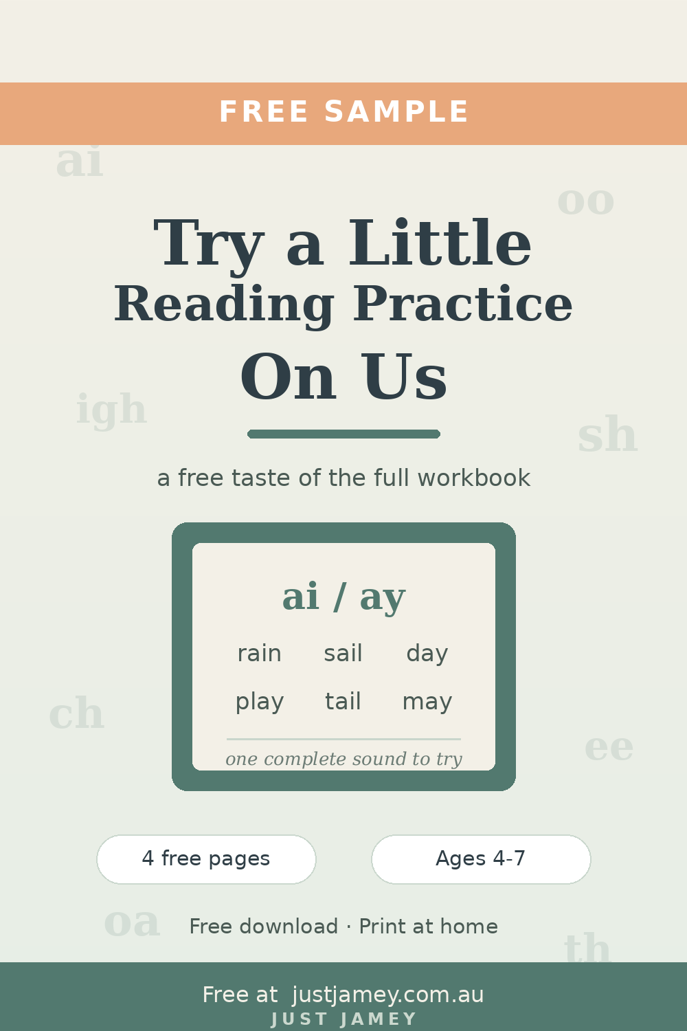 FREE Phonics Sample - Learn to Read (4 pages)